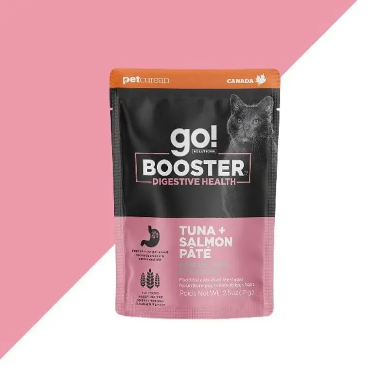 Go! Solutions Booster Digestive Health Tuna + Salmon Pate Wet Cat Food*