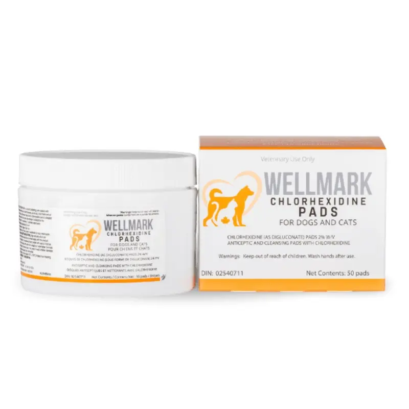 Wellmark Chlorhexidine Pads for Dogs & Cats