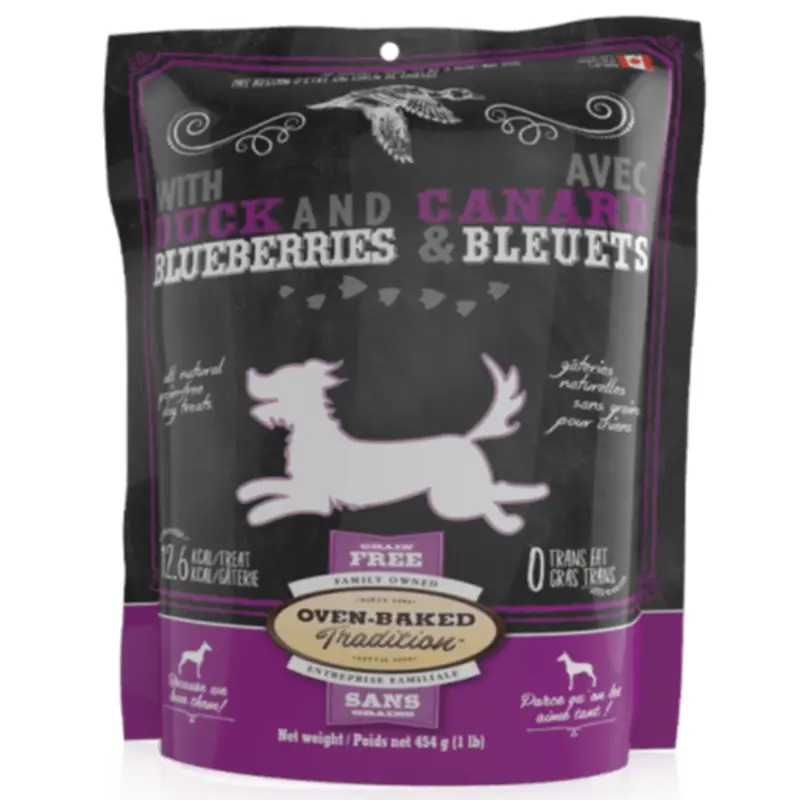 Oven-Baked Tradition Grain-Free Duck & Blueberries Dog Treats
