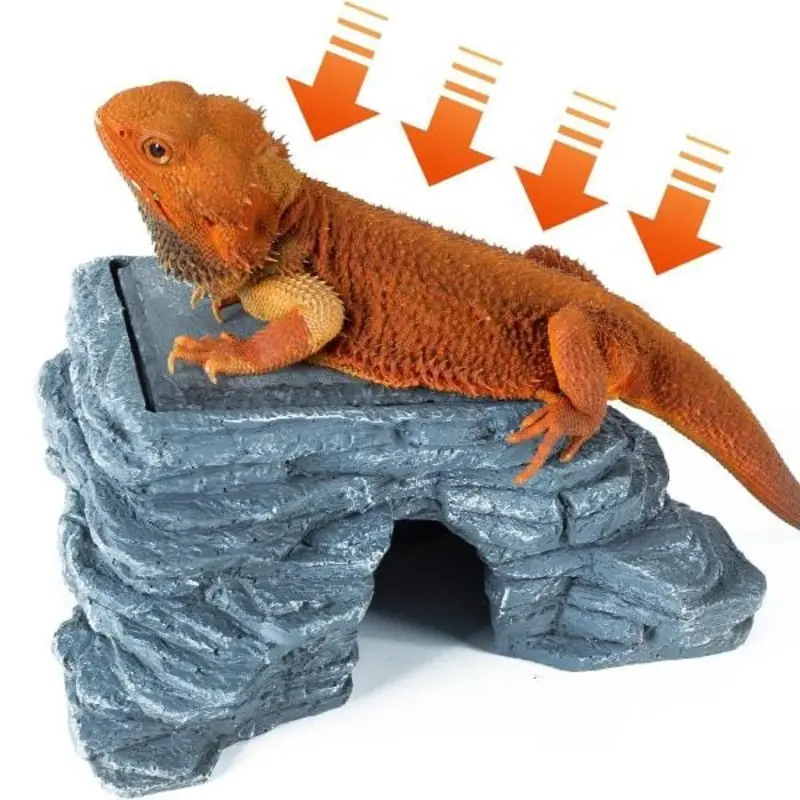 Reptizoo Corner Hide Cave with Slate Stone