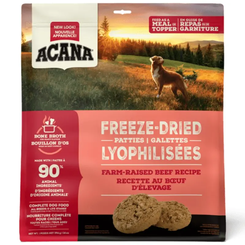 ACANA Beef Recipe Freeze Dried Dog Food, Patties