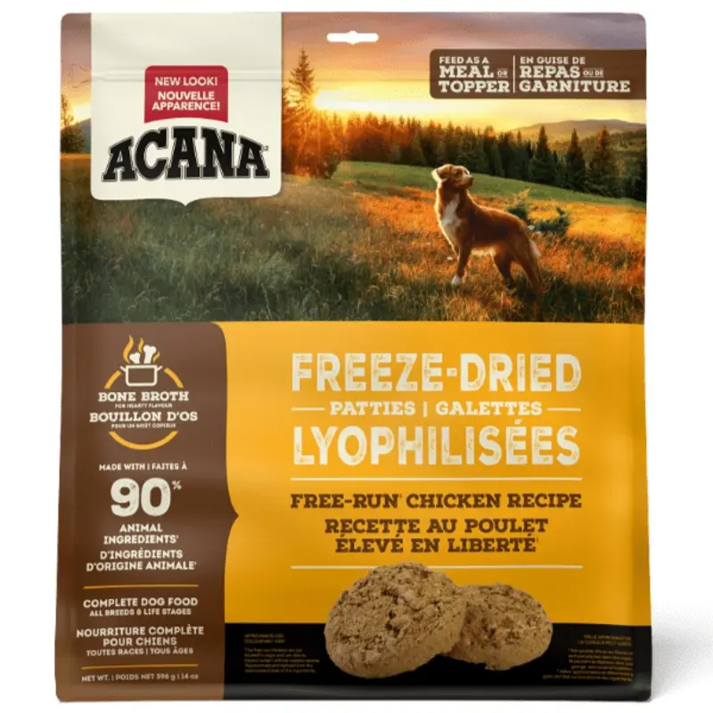 ACANA Free-Run Chicken Recipe Freeze Dried Dog Food, Patties