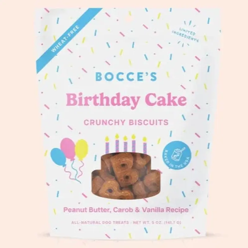 Bocce's Birthday Cake Crunchy Dog Biscuits