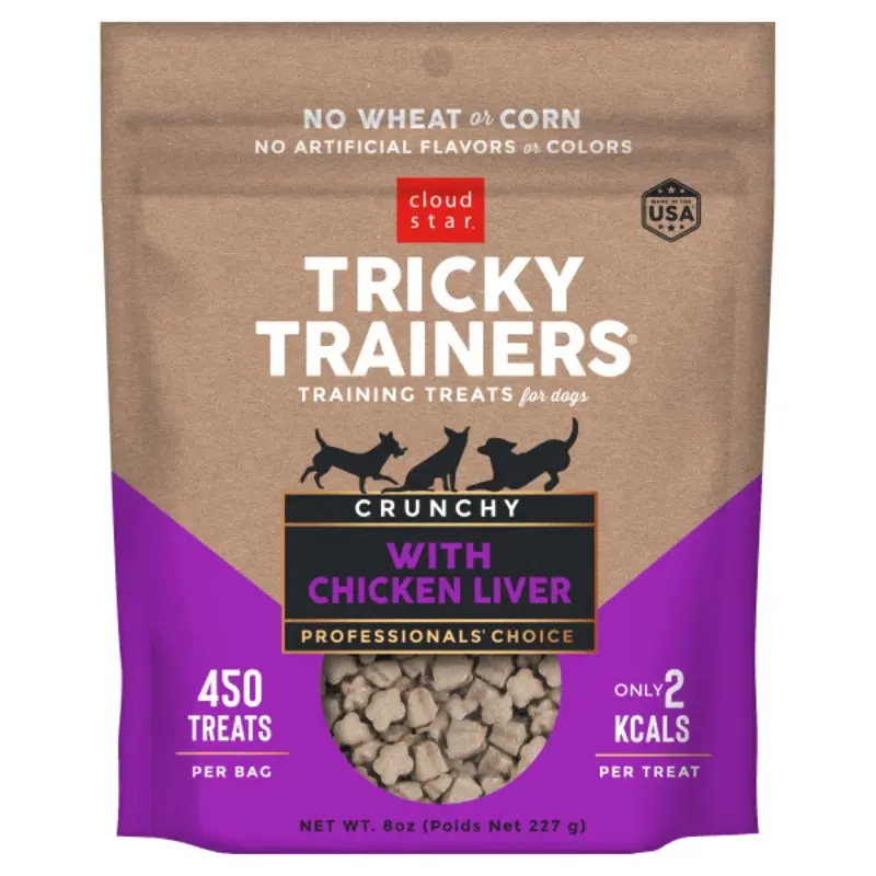 Cloud Star Tricky Trainers with Chicken Liver Crunchy Dog Treats