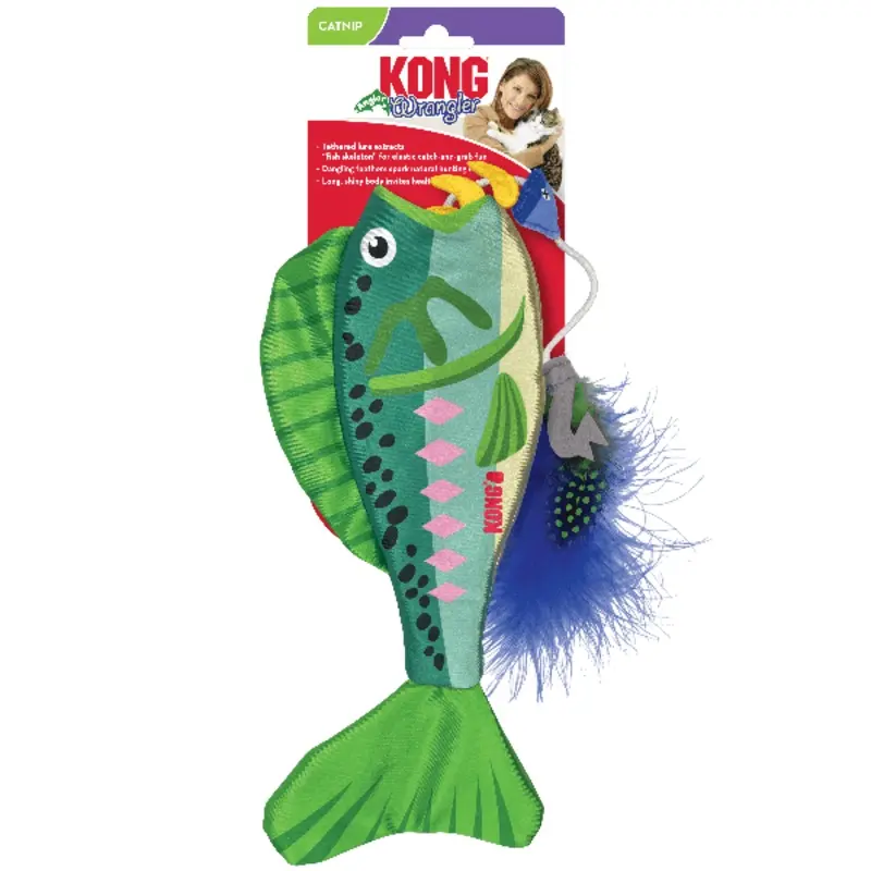 KONG Wrangler Angler Fish Cat Toy