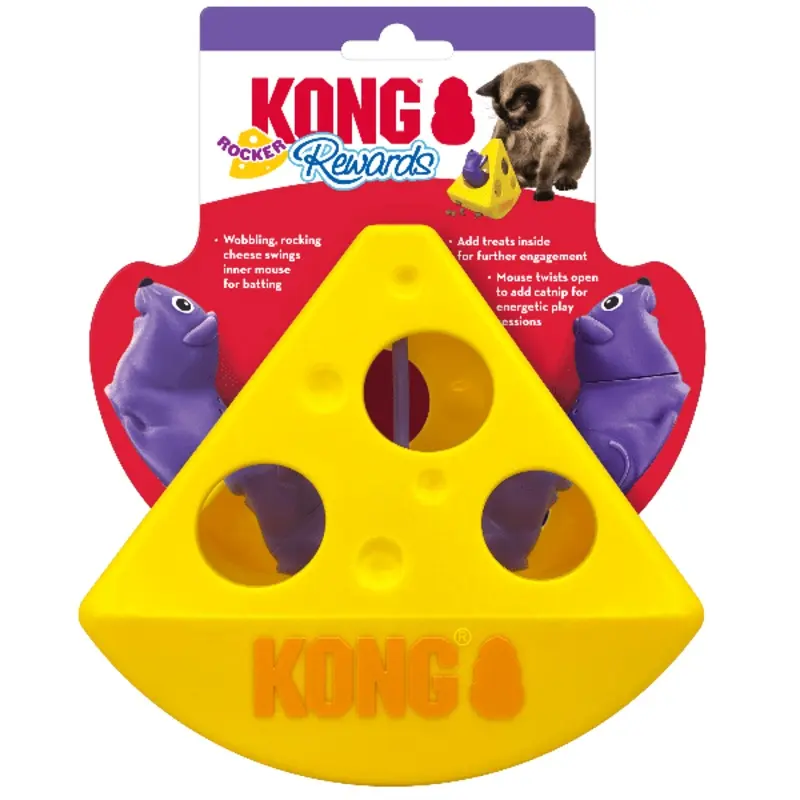 KONG Rewards Rocker Cheese Cat Toy