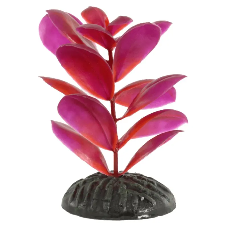 Fish Gear Magenta Bacopa Plastic Betta Plant (4")