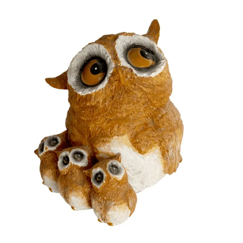 Fish Gear Owl Babies Aquarium Ornament