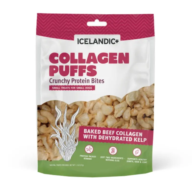 Icelandic+ Beef Collagen Puffs with Kelp Treats for Small Dogs (SPECIAL ORDER ITEM)