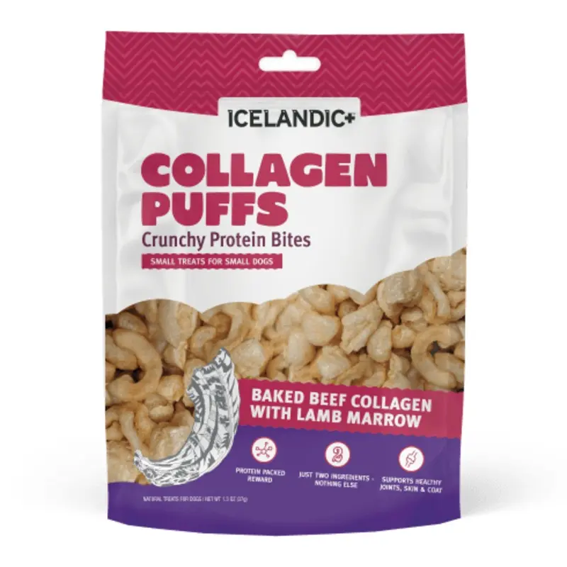 Icelandic+ Beef Collagen Puffs with Marrow Treats for Small Dogs (SPECIAL ORDER ITEM)