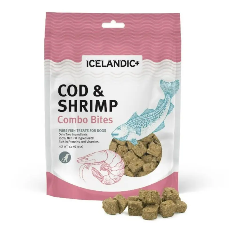 Icelandic+ Cod & Shrimp Combo Bites Fish Dog Treats (SPECIAL ORDER ITEM)
