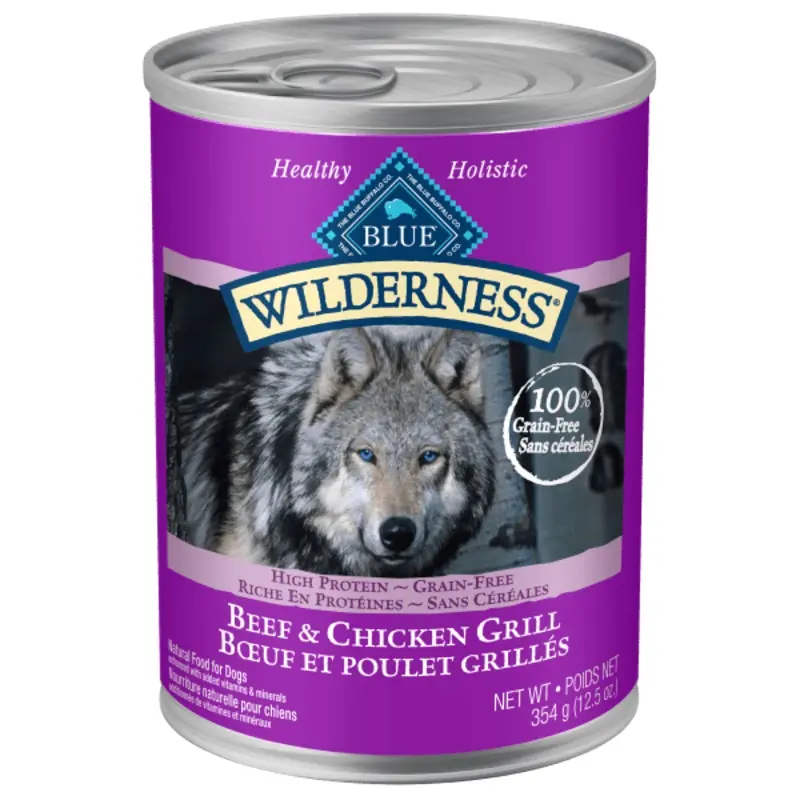 BLUE Wilderness Grain Free Beef & Chicken Grill Canned Dog Food