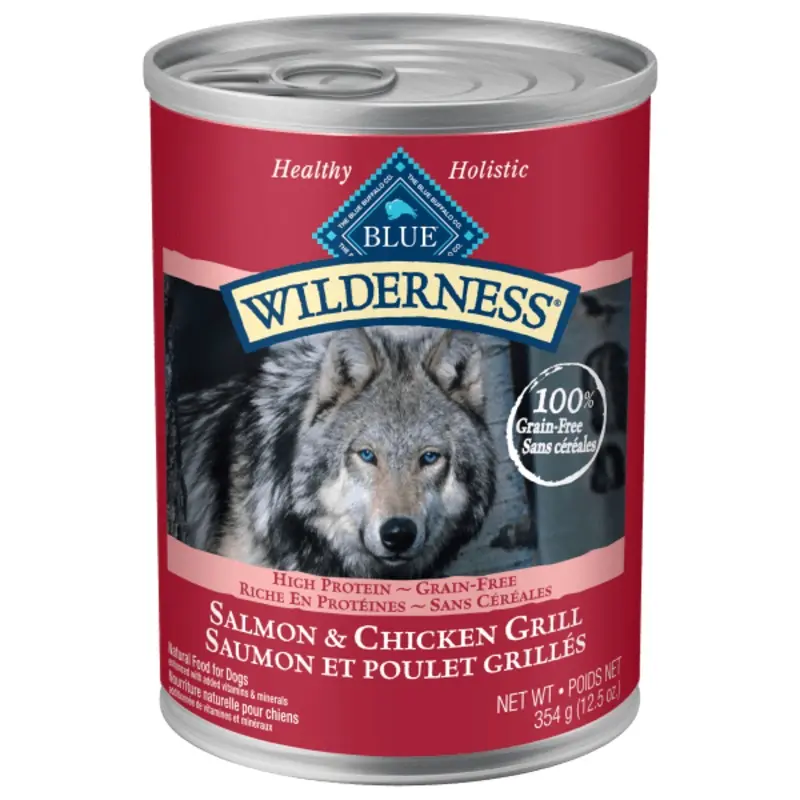BLUE Wilderness Grain Free Salmon & Chicken Grill Canned Dog Food