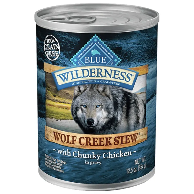 BLUE Wilderness Wolf Creek Stew with Chunky Chicken Canned Dog Food