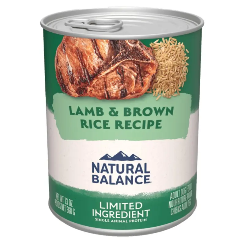 Natural Balance Limited Ingredient Lamb & Brown Rice Recipe Canned Dog Food