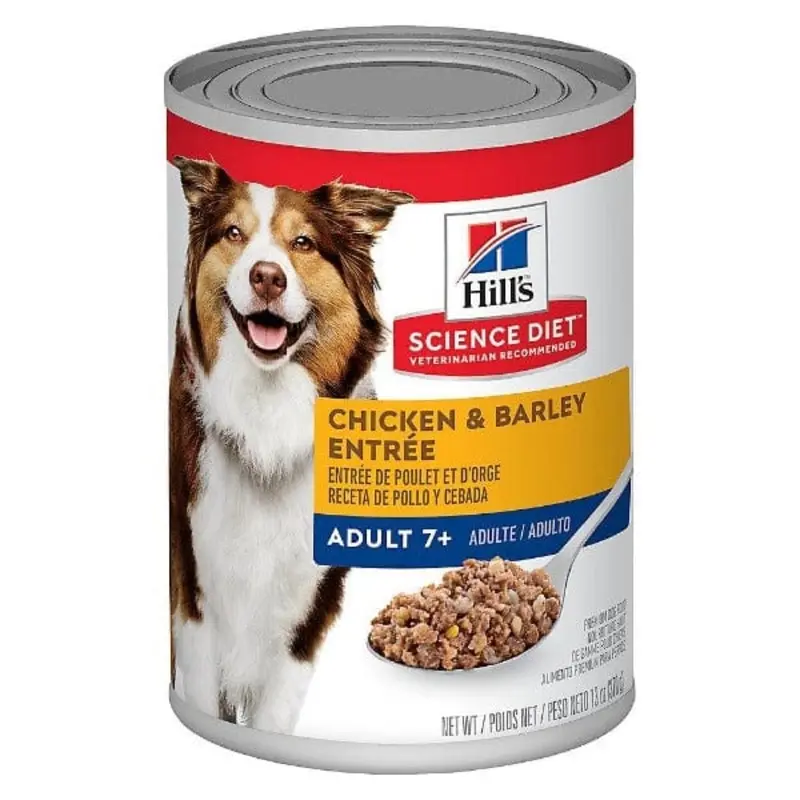 Science Diet Chicken & Barley Entree Adult 7+ Canned Dog Food, 13oz