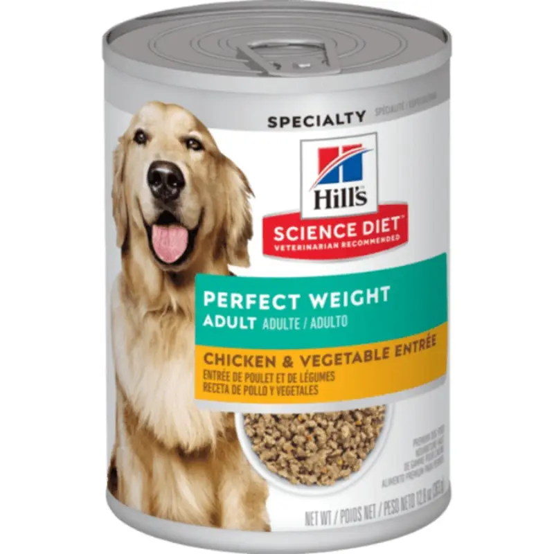 Science Diet Perfect Weight Chicken & Vegetable Entree Adult Canned Dog Food, 12.8oz