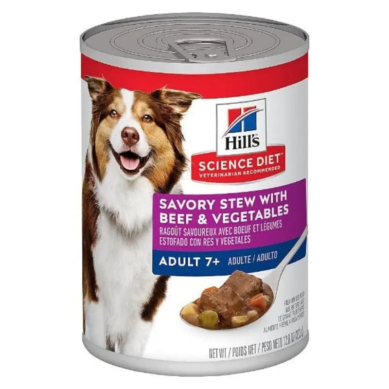 Science Diet Savory Stew with Beef & Vegetables Adult 7+ Canned Dog Food, 12.8oz