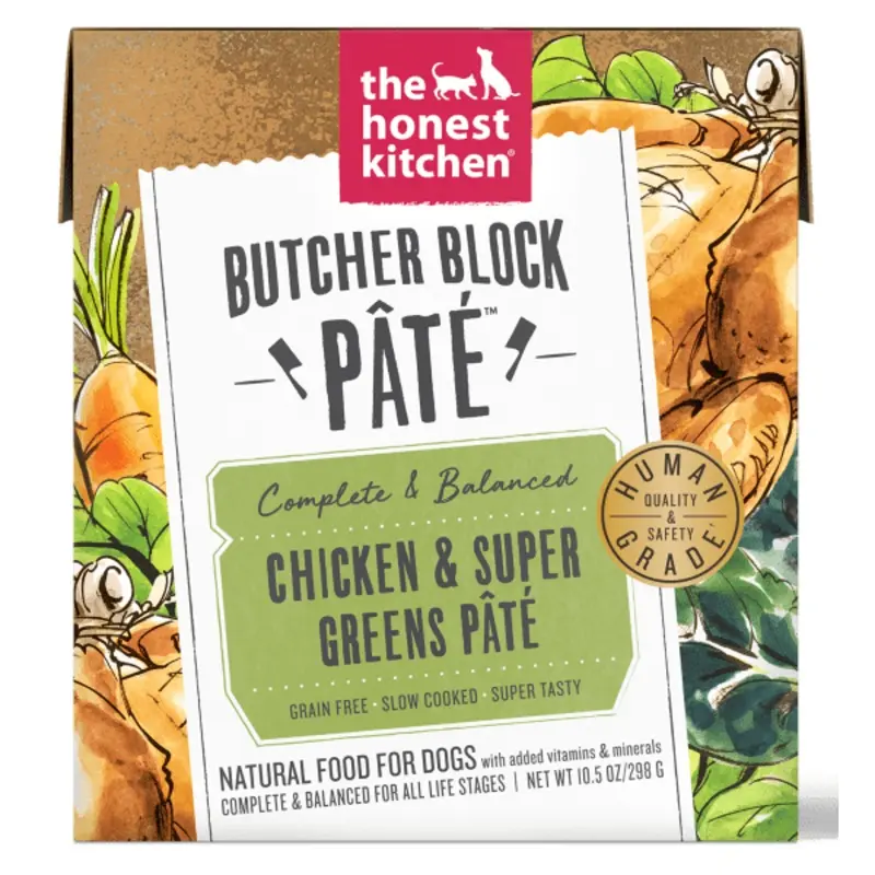 The Honest Kitchen Butcher Block Pate; Chicken & Super Greens Wet Dog Food