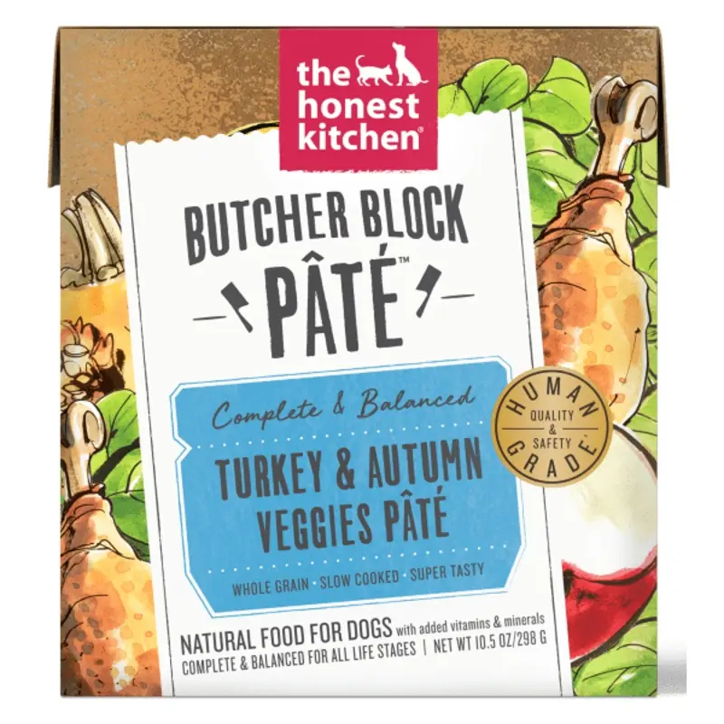 The Honest Kitchen Butcher Block Pate; Turkey & Autumn Veggies Wet Dog Food