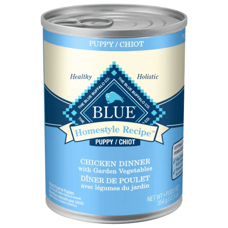BLUE Homestyle Recipe Chicken Dinner & Vegetables Canned Puppy Food