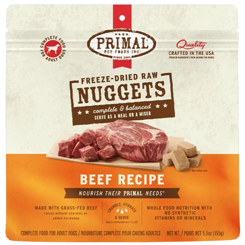 Primal Freeze Dried Beef Nuggets for Dogs (SPECIAL ORDER ITEM)