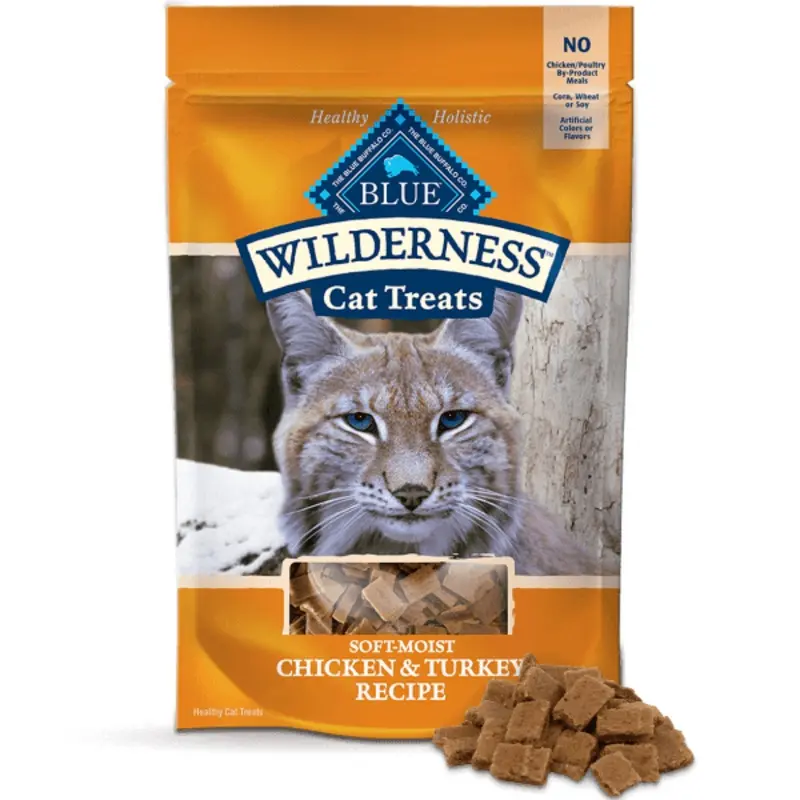 BLUE Wilderness Soft-Moist Cat Treats; Chicken & Turkey