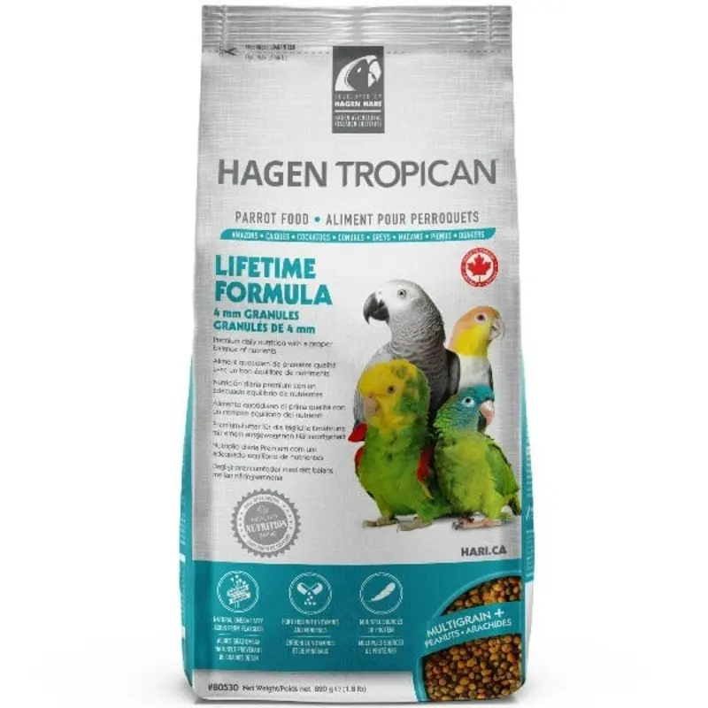 Tropican Lifetime Formula 4mm Granules for Parrots