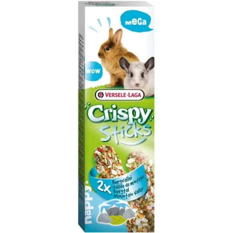 Versele-Laga Crispy Megasticks for Rabbits-Chinchillas "Mountain Valley" Flavour