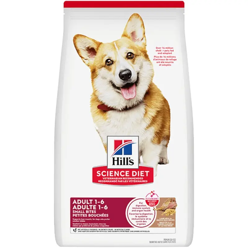 Science Diet Adult Small Bites Lamb Meal & Brown Rice Recipe Dry Dog Food, 15.5lb