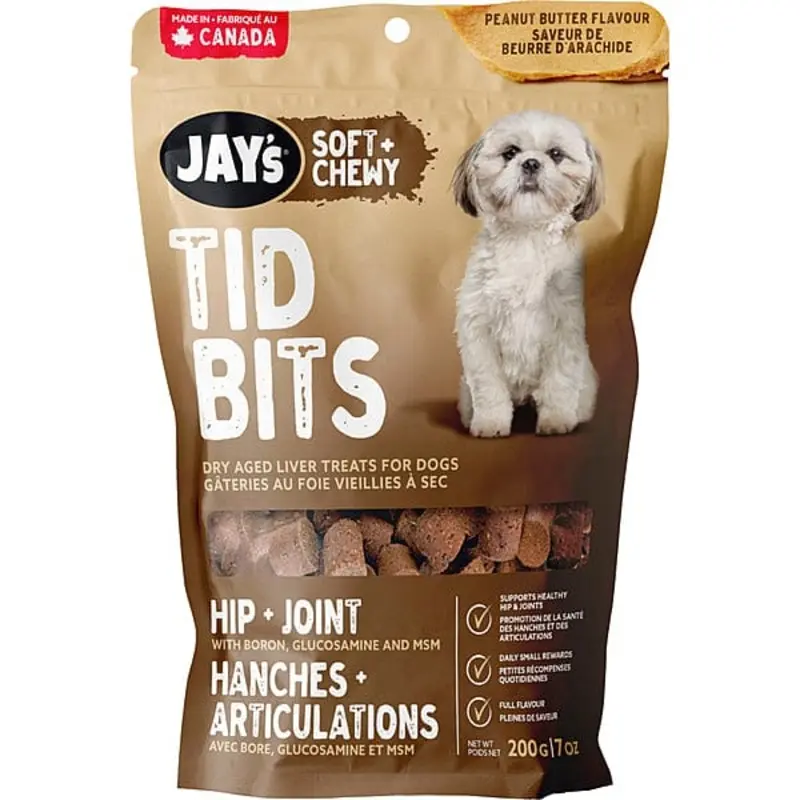 Jay's Soft + Chewy Tid Bits Hip & Joint Peanut Butter Dog Treats