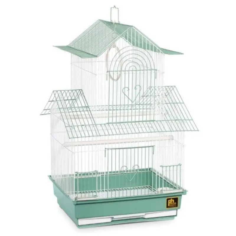 Prevue Shanghai Parakeet Cage Green and White
