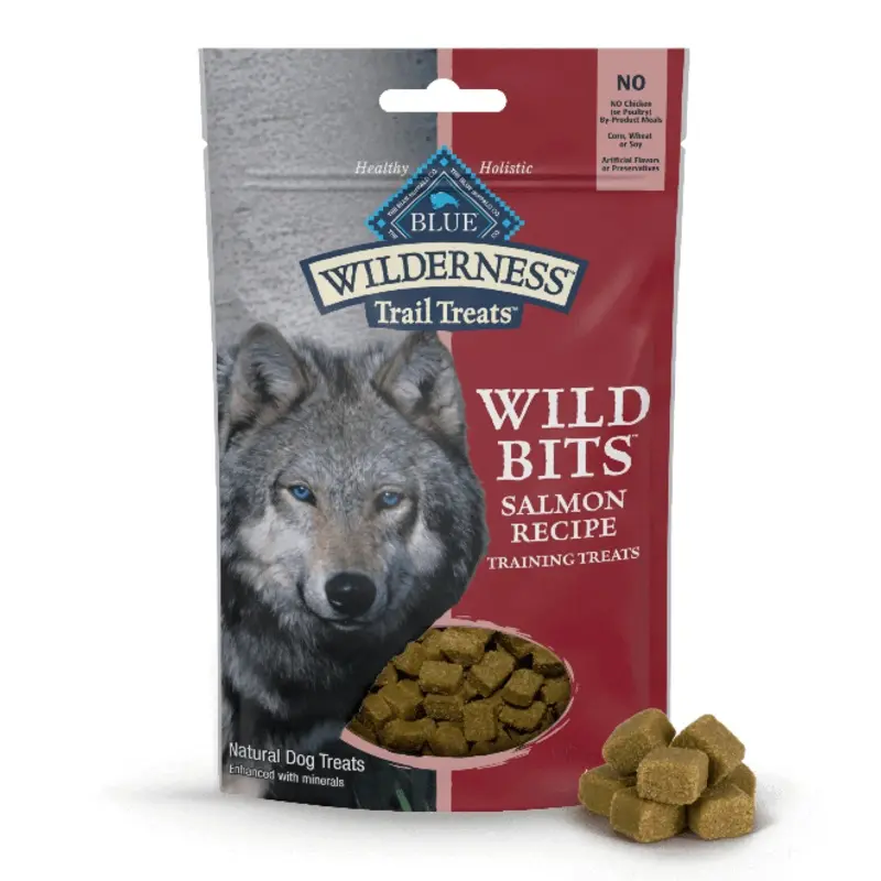 BLUE Wilderness Trail Treats Wild Bits Salmon Recipe Dog Training Treats