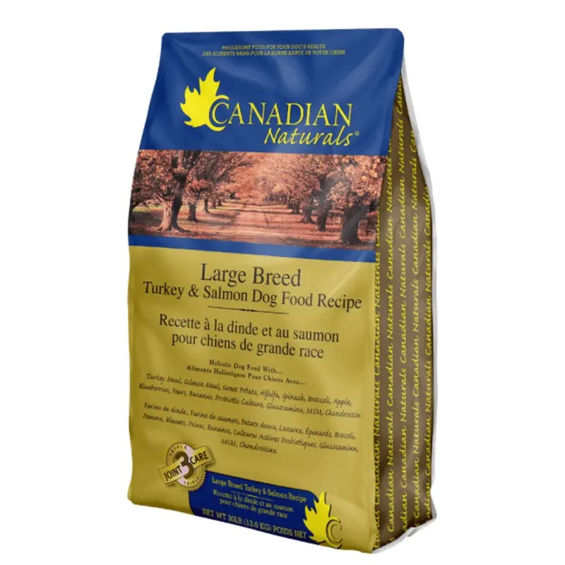 Canadian Naturals Turkey & Salmon Large Breed Dry Dog Food, 30lb