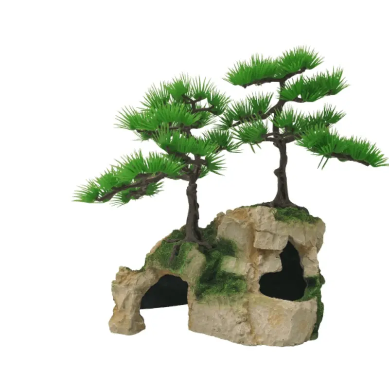 Fish Gear Cave & Tree Aquarium Ornament