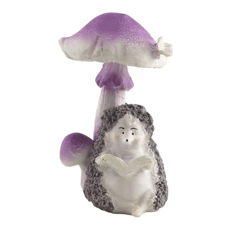Fish Gear Hedgehog & Mushroom Aquarium Ornament