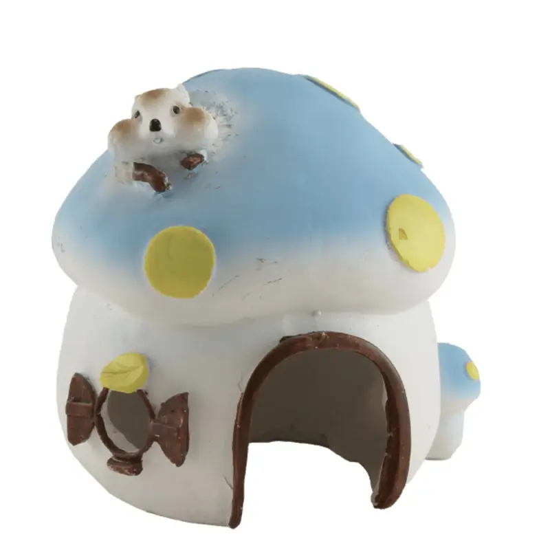 Fish Gear Mushroom House Aquarium Ornament
