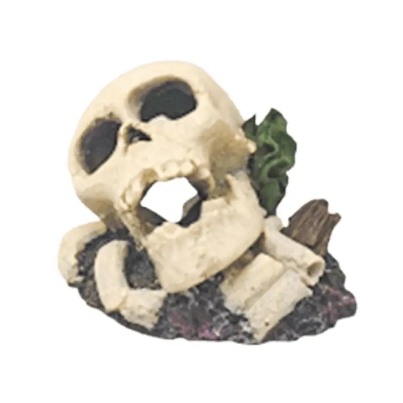 Fish Gear Skull Aquarium Ornament