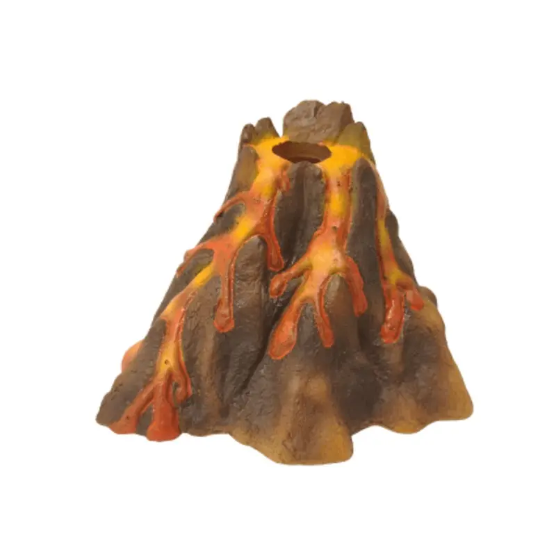 Fish Gear Volcano Aquarium Ornament with Airstone & Light