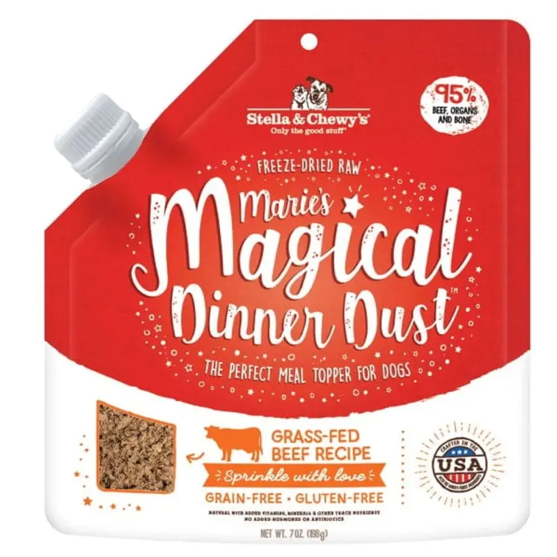 Stella & Chewy's Maries Magical Dinner Dust Beef Recipe Meal Toppers for Dogs