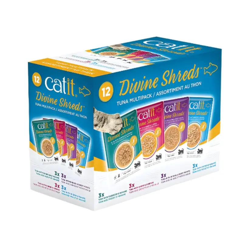Catit Divine Shreds Tuna Multipack Cat Food Topper