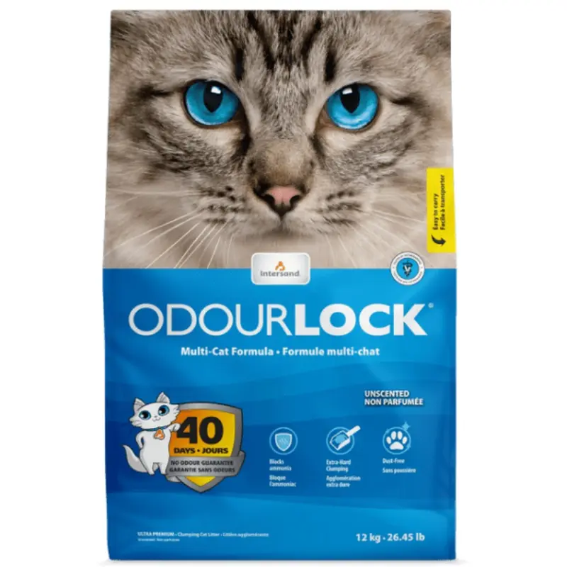 Intersand Odourlock Multi-Cat Clumping Cat Litter, 12kg