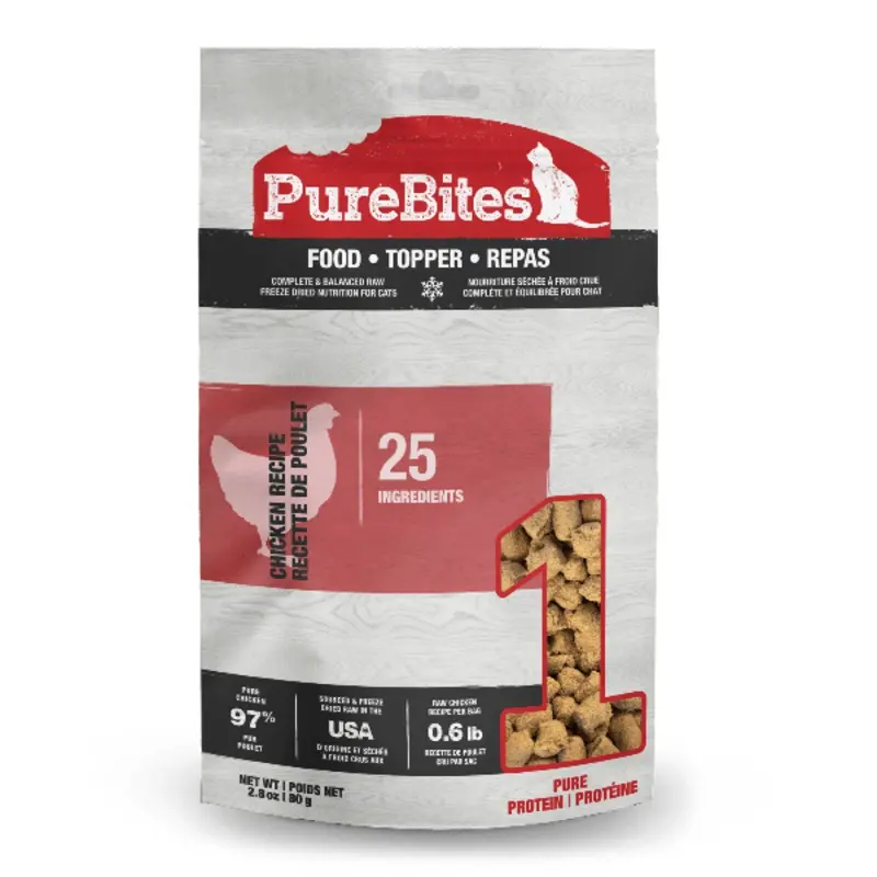 PureBites Freeze Dried Chicken Recipe Food Topper for Cats