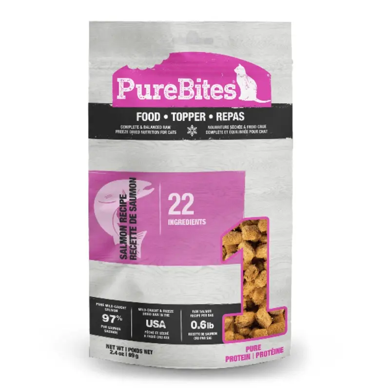 PureBites Freeze Dried Salmon Recipe Food Topper For Cats