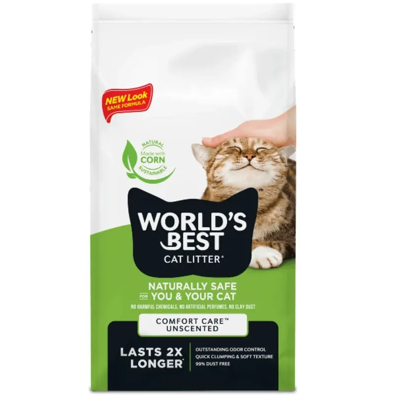 WORLD'S BEST Unscented Clumping Cat Litter, 28lb