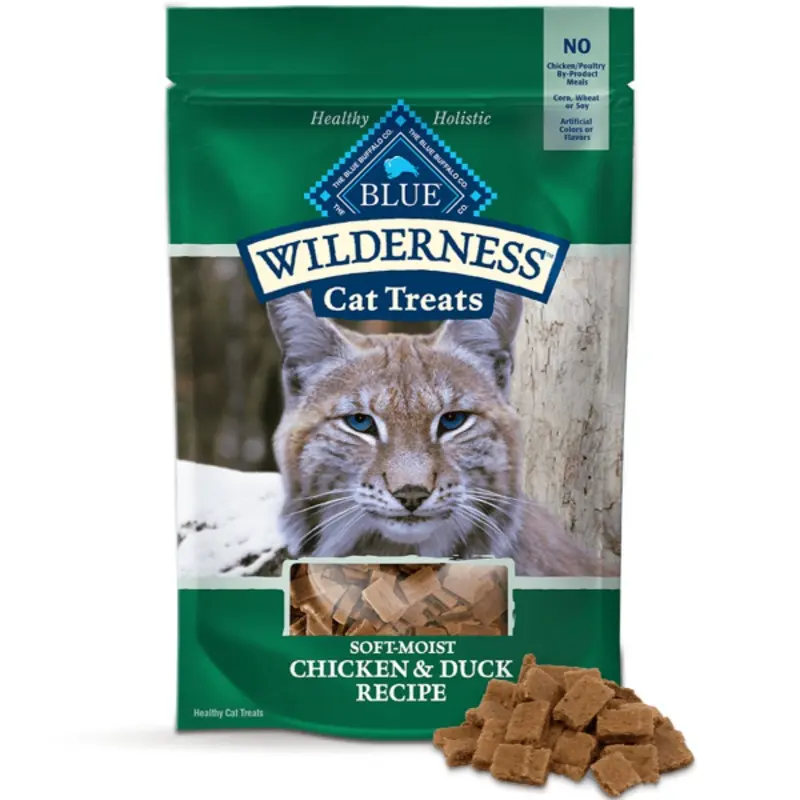 BLUE Wilderness Soft-Moist Cat Treats; Chicken & Duck