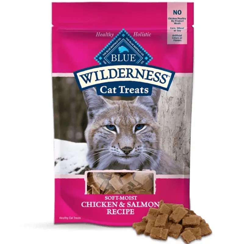 BLUE Wilderness Soft-Moist Cat Treats; Chicken & Salmon