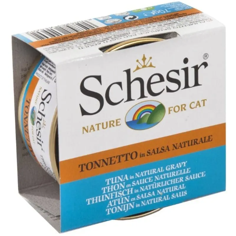 Schesir Tuna Entre in Natural Gravy Adult Wet Cat Food