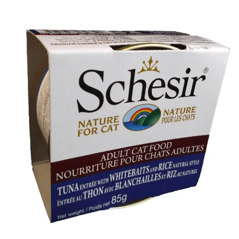 Schesir Tuna Entre with Whitebaits & Rice Natural Style Adult Wet Cat Food