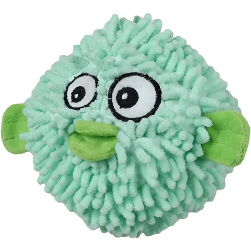 tender-tuffs Pufferfish Plush Dog Toy